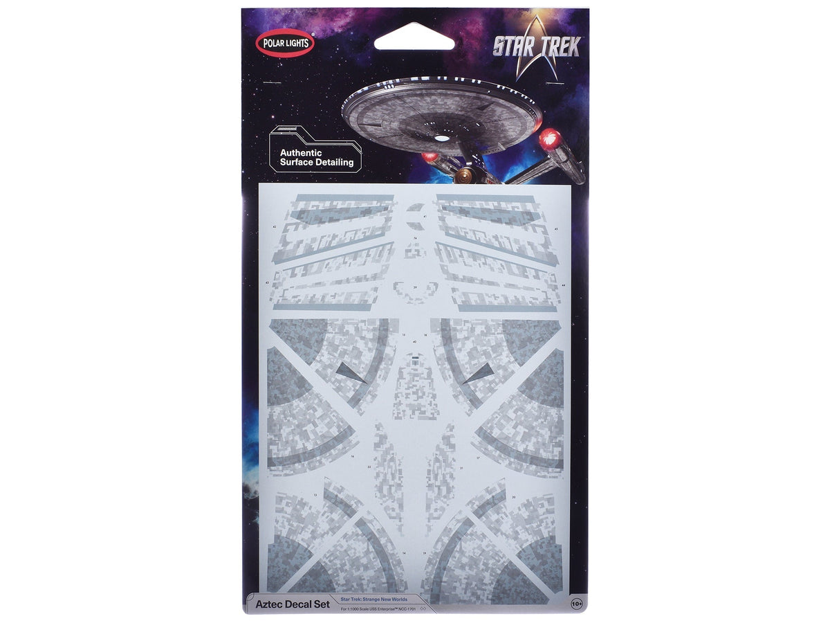 USS Enterprise NCC-1701 Aztec Decal Set "Star Trek: Strange New Worlds" (2022-Current) TV Series 1/1000 Scale by Polar Lights free shipping USA