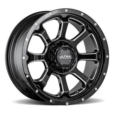 Ultra Wheel 219 Nemesis Gloss Black Wheels with Machined Accents - 2197935BMX18