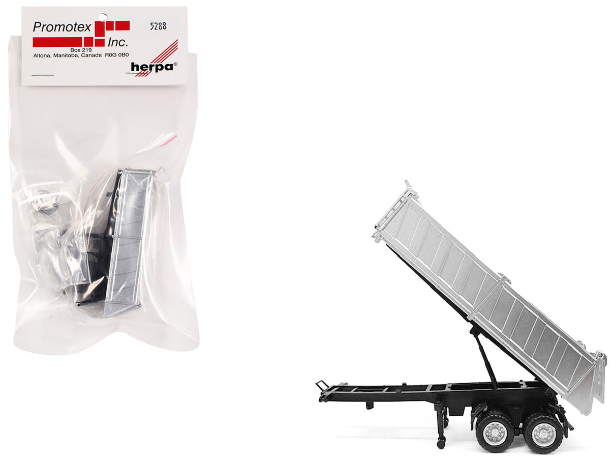 26ft Gravel Trailer Silver 1/87 (HO) Plastic Model by Promotex  free shipping USA