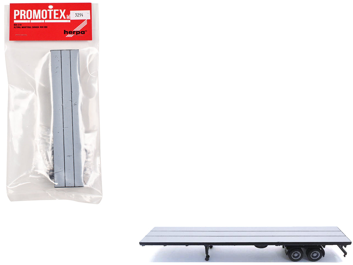 48ft Flatbed Trailer Gray Top 1/87 (HO) Plastic Model by Promotex  free shipping USA
