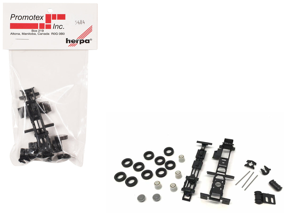 Short Chassis Kit for Kenworth Peterbilt and GMC Cabs 1/87 (HO) Plastic Model by Promotex  free shipping USA