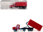 Peterbilt 367 Roll-Off Dump Truck Red with Red Box 1/87 (HO) Plastic Model Car by Promotex  free shipping USA