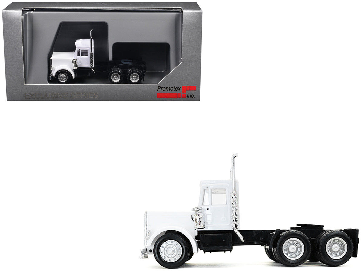 Peterbilt Short Day Cab White 1/87 (HO) Plastic Model Car by Promotex  free shipping USA