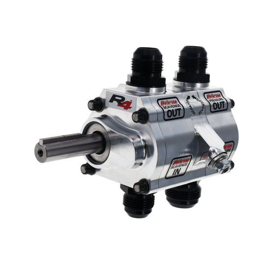 Two Stage R4 Oil Pump Left Side Mount  1.2" Pressure  1.2" Scavenge W/Rear Drive