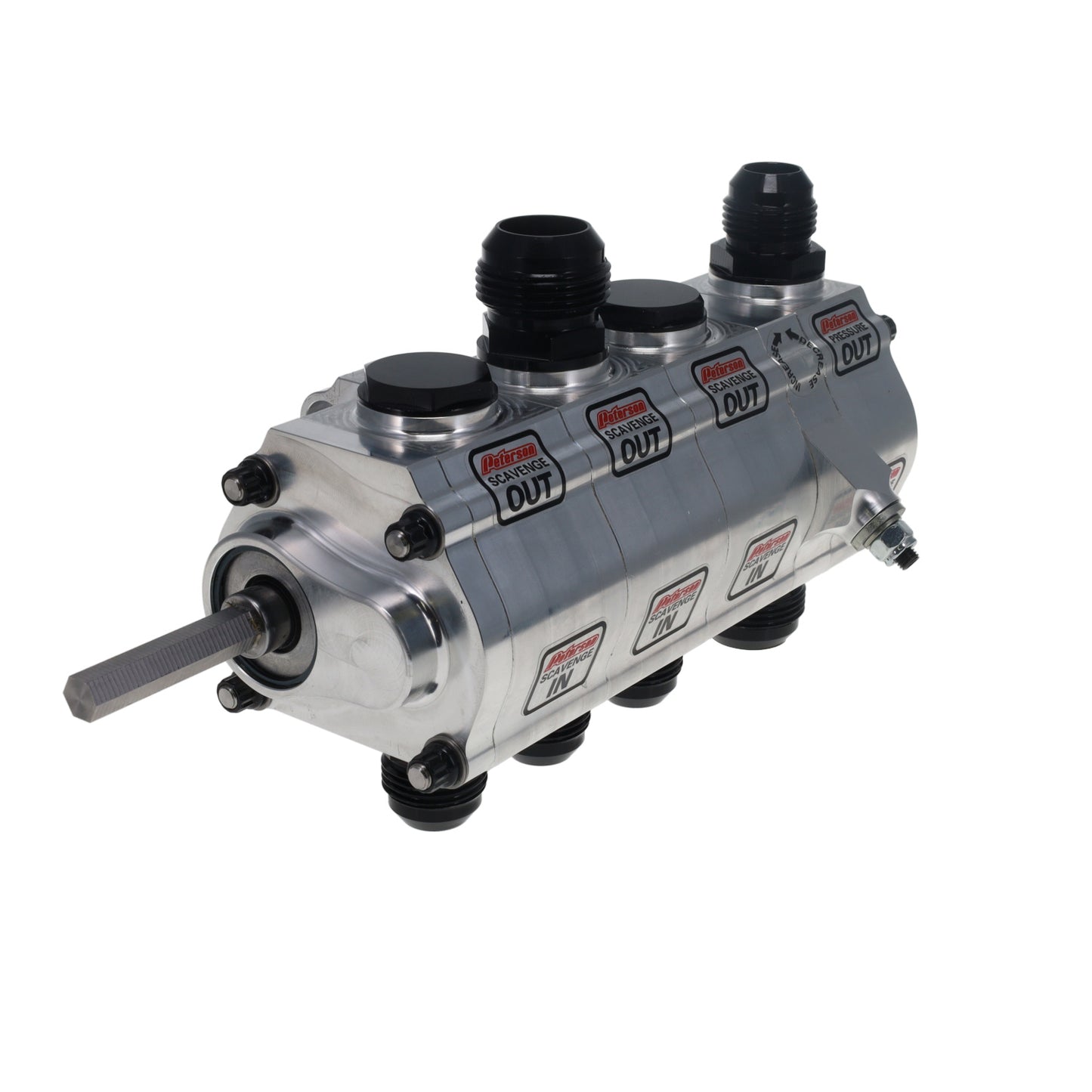Four Stage R4 Oil Pump Left Side Mount  Male Hex Shaft W/Rear Drive