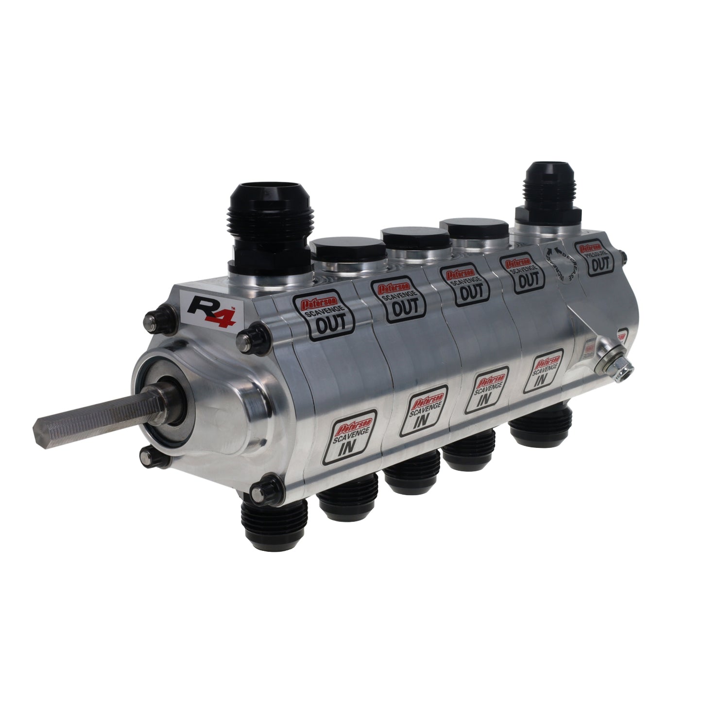 Five Stage R4 Oil Pump Left Side Mount  Male Hex Shaft With Rear Drive
