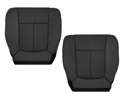 2009 - 2014 Ford F-150 Lariat Replacement Perforated Genuine Leather / Synthetic Leather Seat Cover In Black