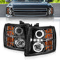Anzo 2007-2013 Chevrolet Silverado 1500 Projector Headlights w/ Halo Black