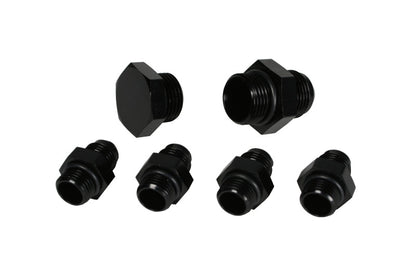 Aeromotive A4 Regulator Fitting Kit (for two (2) carbs) (4) AN-06/(1) AN-10/(1) AN-10 Plug) 15202