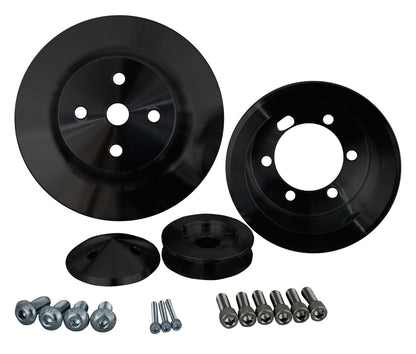 Big Block Chrysler Performance Ratio V-Belt Pulley Kit - Black (1V)