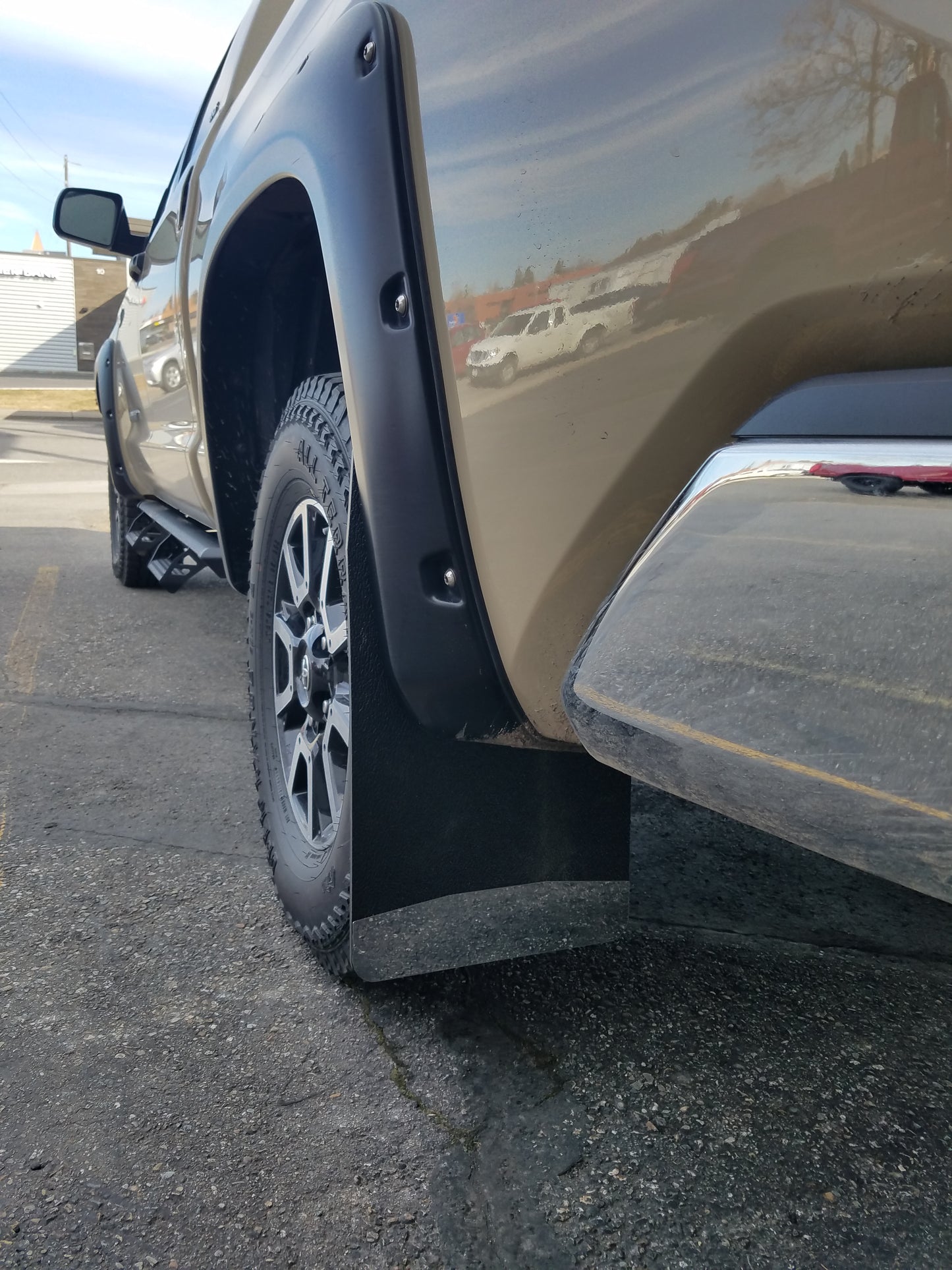 Universal 14" Rear Mud Flaps With Stainless Steel Weights Pre-Installed - 14"W X 24"H