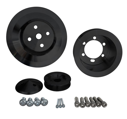 Big Block Chrysler Performance Ratio V-Belt Pulley Kit - Black (2V)