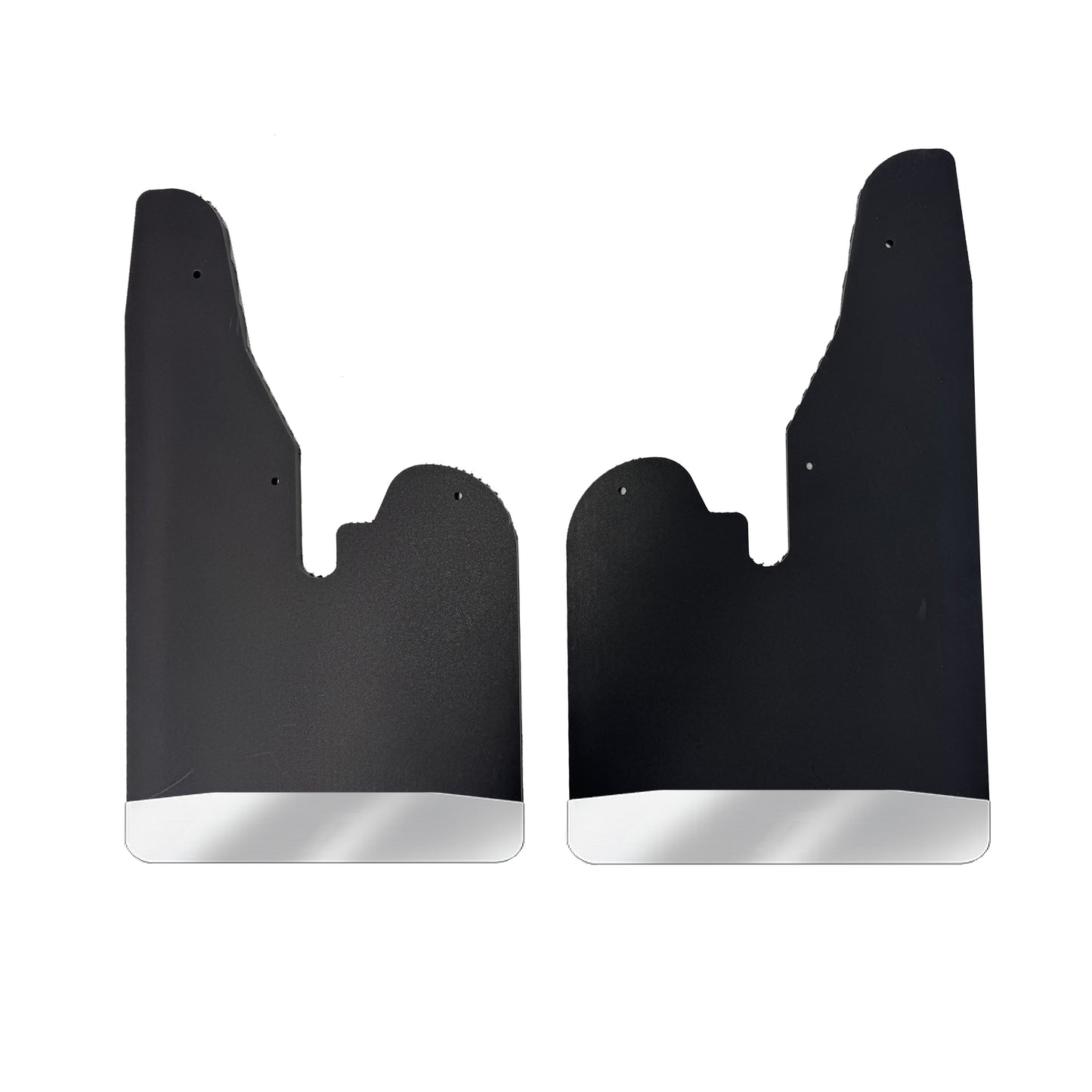 No Drill  Specific Design Front Mud Flaps For The 2009-2018 Dodge Ram 1500 Pickup With Stainless Steel Weights Pre-Installed - 12"W X 20.5"H