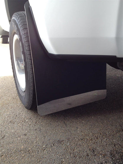 Universal 20" Rear Dually Mud Flaps With Stainless Steel Weight Pre-Installed - 20"W X 24"H
