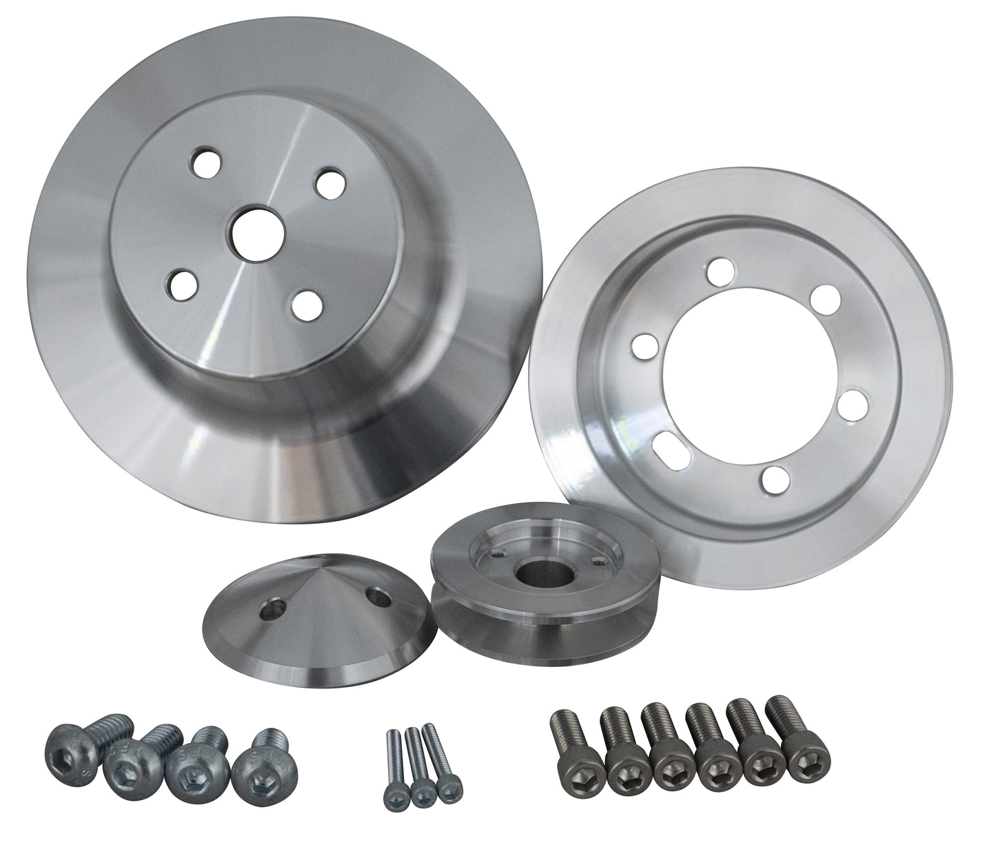 Big Block Chrysler Performance Ratio V-Belt Pulley Kit For Fluid Dampers (1V)