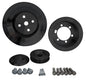 Big Block Chrysler Performance Ratio V-Belt Pulley Kit; Fluid Damper; Black (2V)