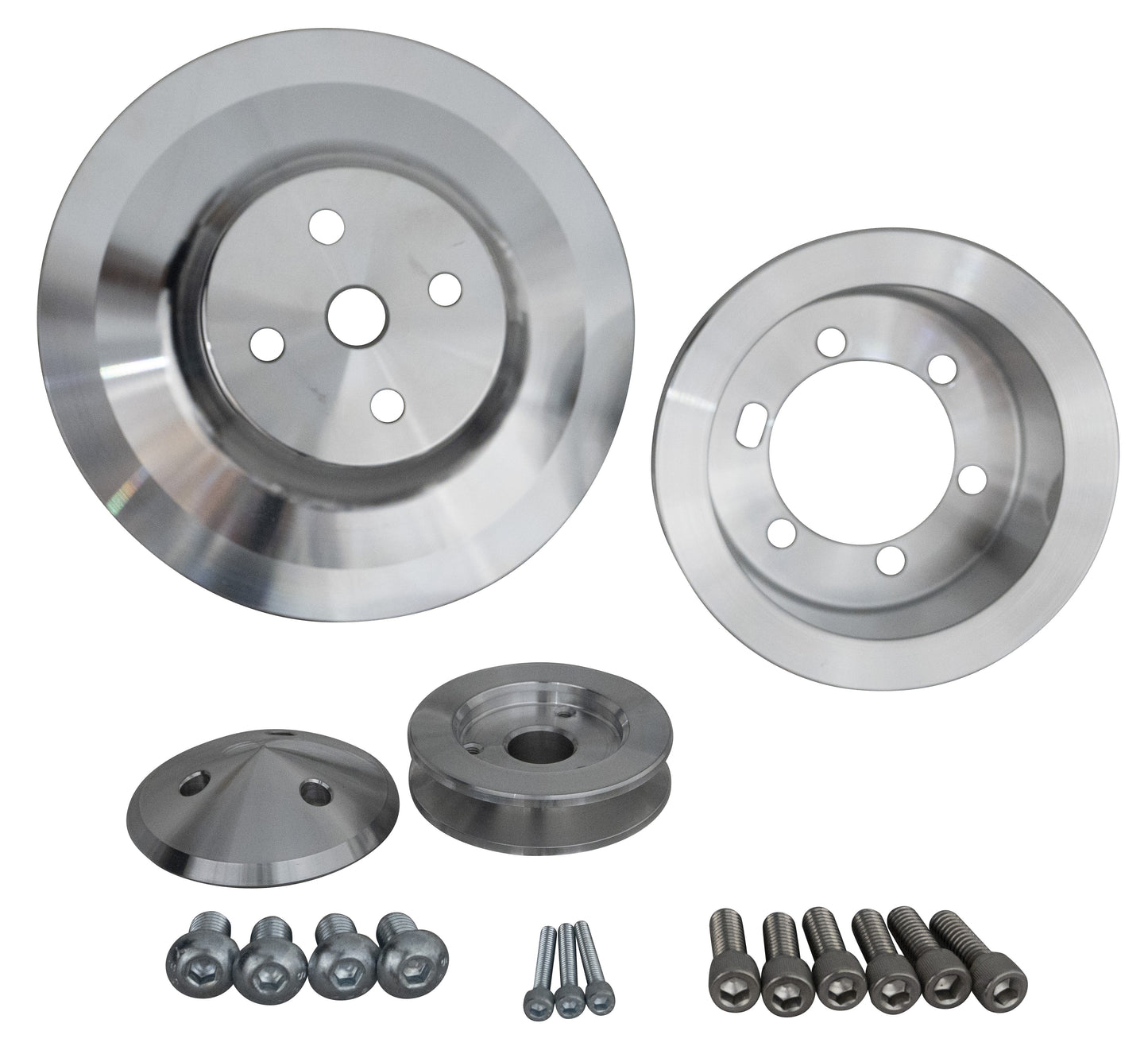Big Block Chrysler Performance Ratio V-Belt Pulley Kit For Fluid Damper (2V)