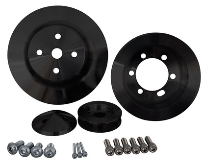 Chrysler (273 - 318 - 340) V-Belt Pulley Kit - Black (2V)