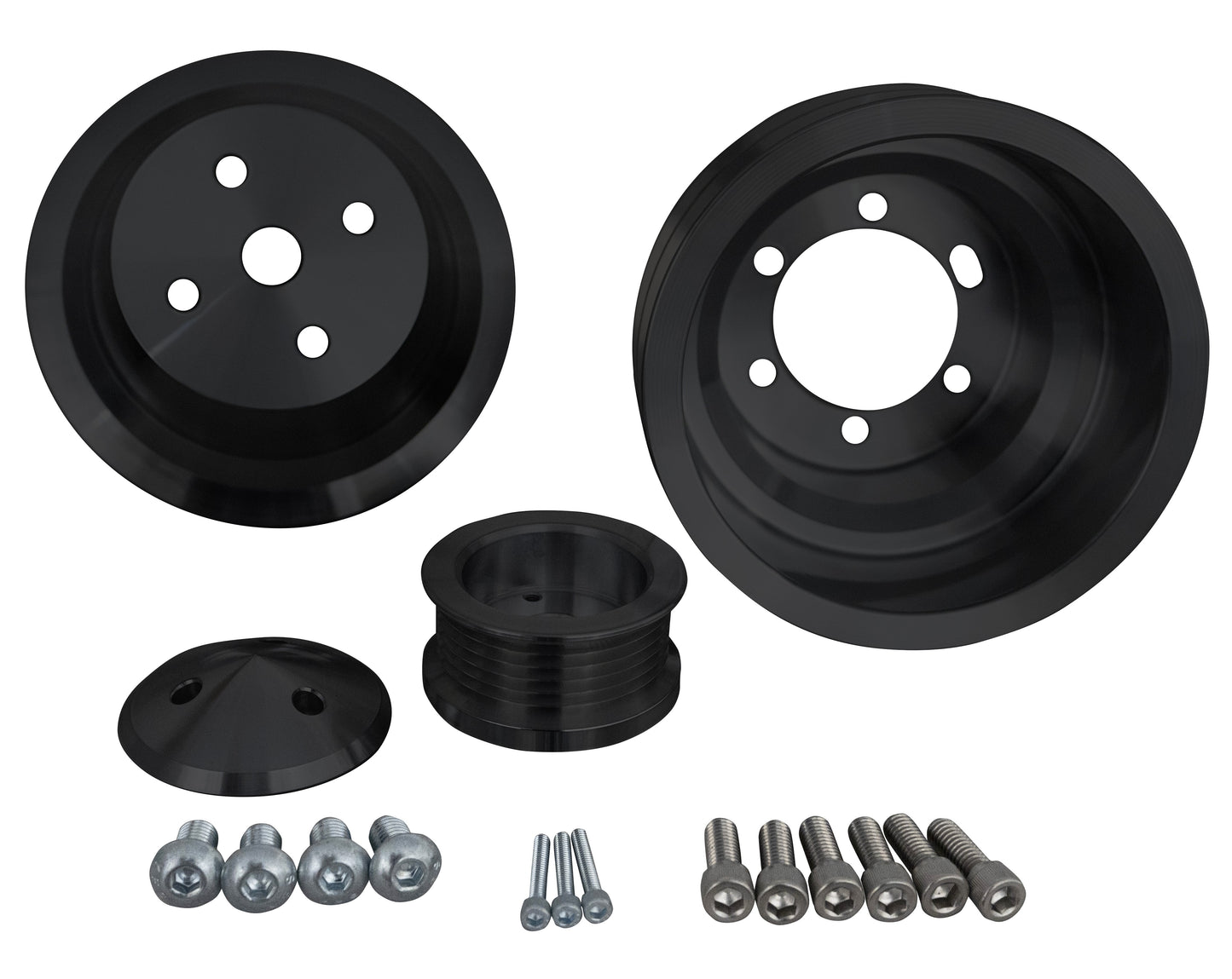 Small Block Chrysler Serpentine Pulley Kit - Black (2V)