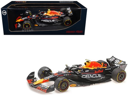 Red Bull Racing RB19 #11 Sergio Perez "Oracle" 2nd Place F1 Formula One "Italian GP" (2023) with Driver Limited Edition to 108 pieces Worldwide 1/18 Diecast Model Car by Minichamps  free shipping USA