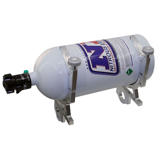 Nitrous Express - BILLET BRACKET FOR 10 OR 15LB N2O BOTTLE. INCLUDES 1 5/8" BAR MOUNTS - 11108B