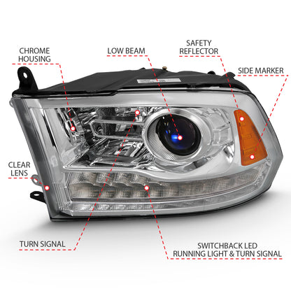 ANZO USA - ANZO USA Projector Headlights W/ Halo - 111440