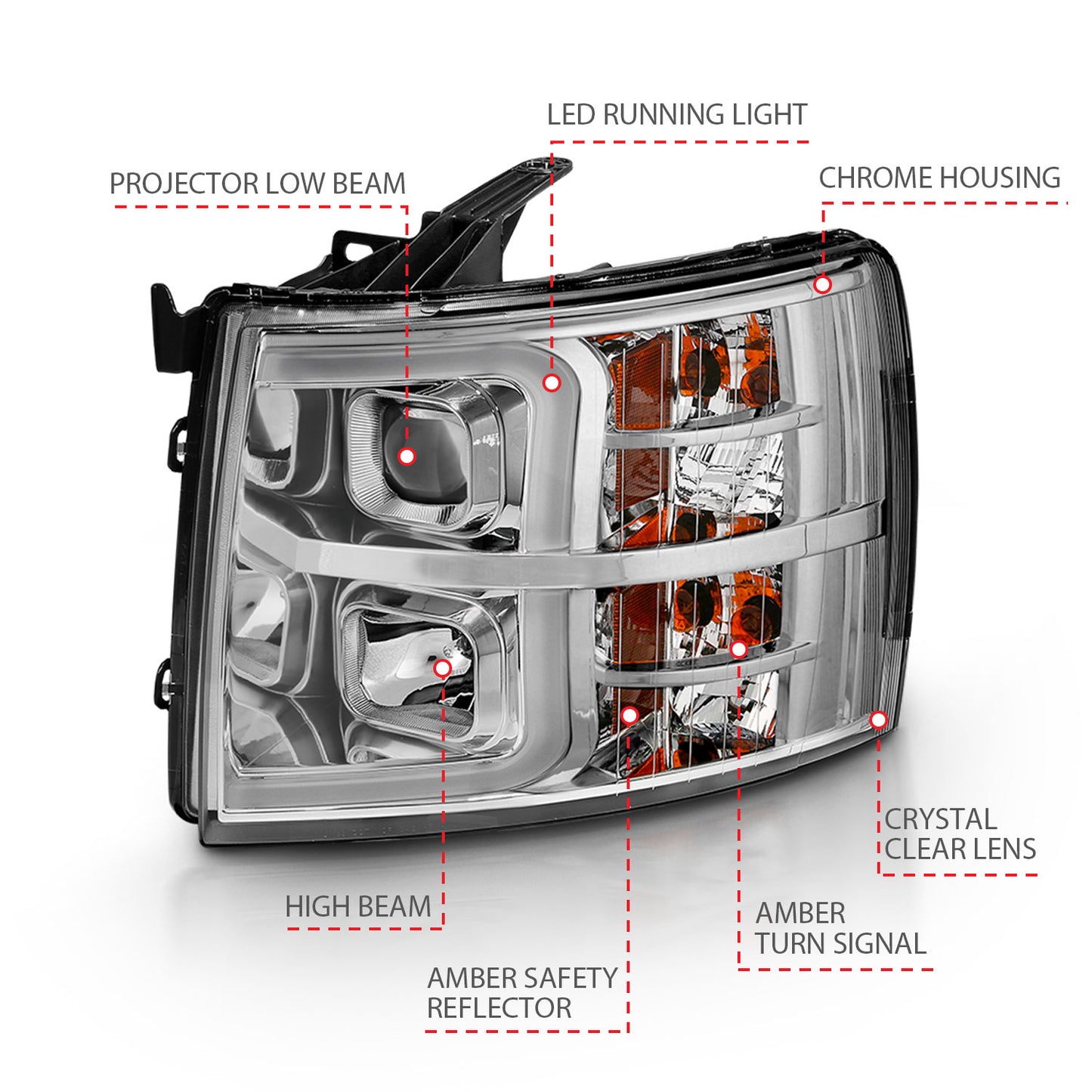 ANZO USA - Projector Headlights - 111481