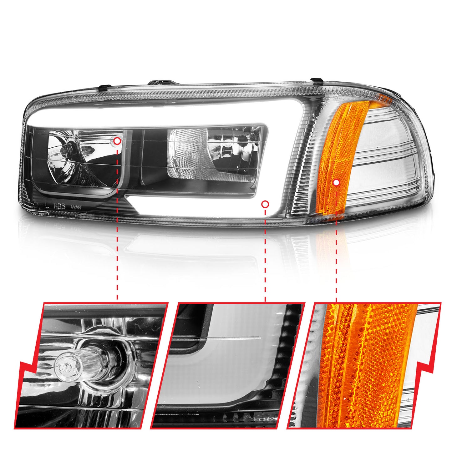 ANZO USA - Crystal Headlight - 111522