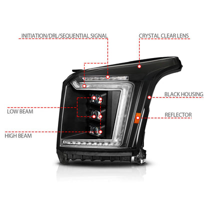 ANZO USA - LED Projector Headlight - 111635X-R