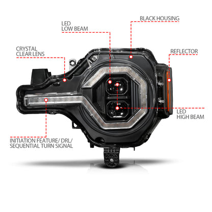 ANZO USA - LED Projector Headlight  - 111639X-L