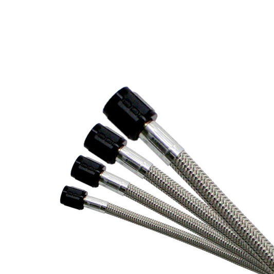 Nitrous Express - 4AN (16FT) STAINLESS STEEL BRAIDED HOSE (BLACK) - 11192
