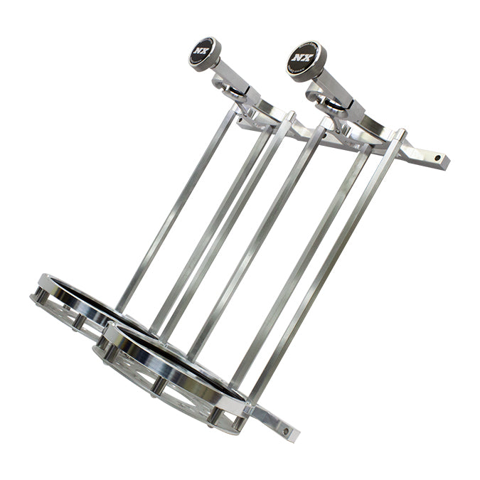 Nitrous Express - Stand Up Dual Billet Bottle Bracket For 10lb Bottle (Flat Mount) - 11208SB-10