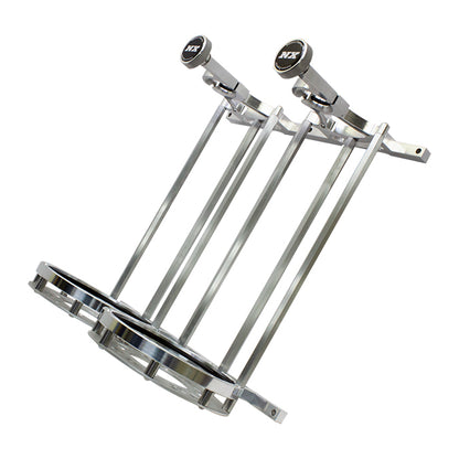 Nitrous Express - Stand Up Dual Billet Bottle Bracket For 15lb Bottle (Flat Mount) - 11208SB-15