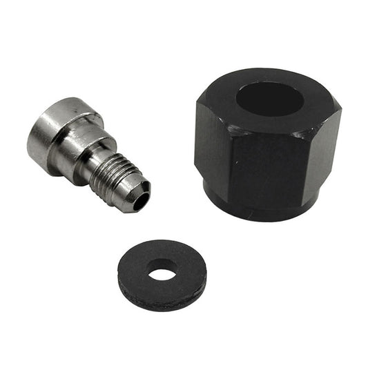 Nitrous Express - 4AN BOTTLE NIPPLE AND NUT FOR CO2 VALVE (INCL. GASKET) - 11713