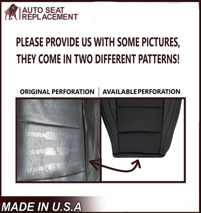 2015-2023 Ford Mustang GT Coupe V6 V8 Perforated Vinyl Replacement Bottom Seat Covers In Black: Choose Your Side