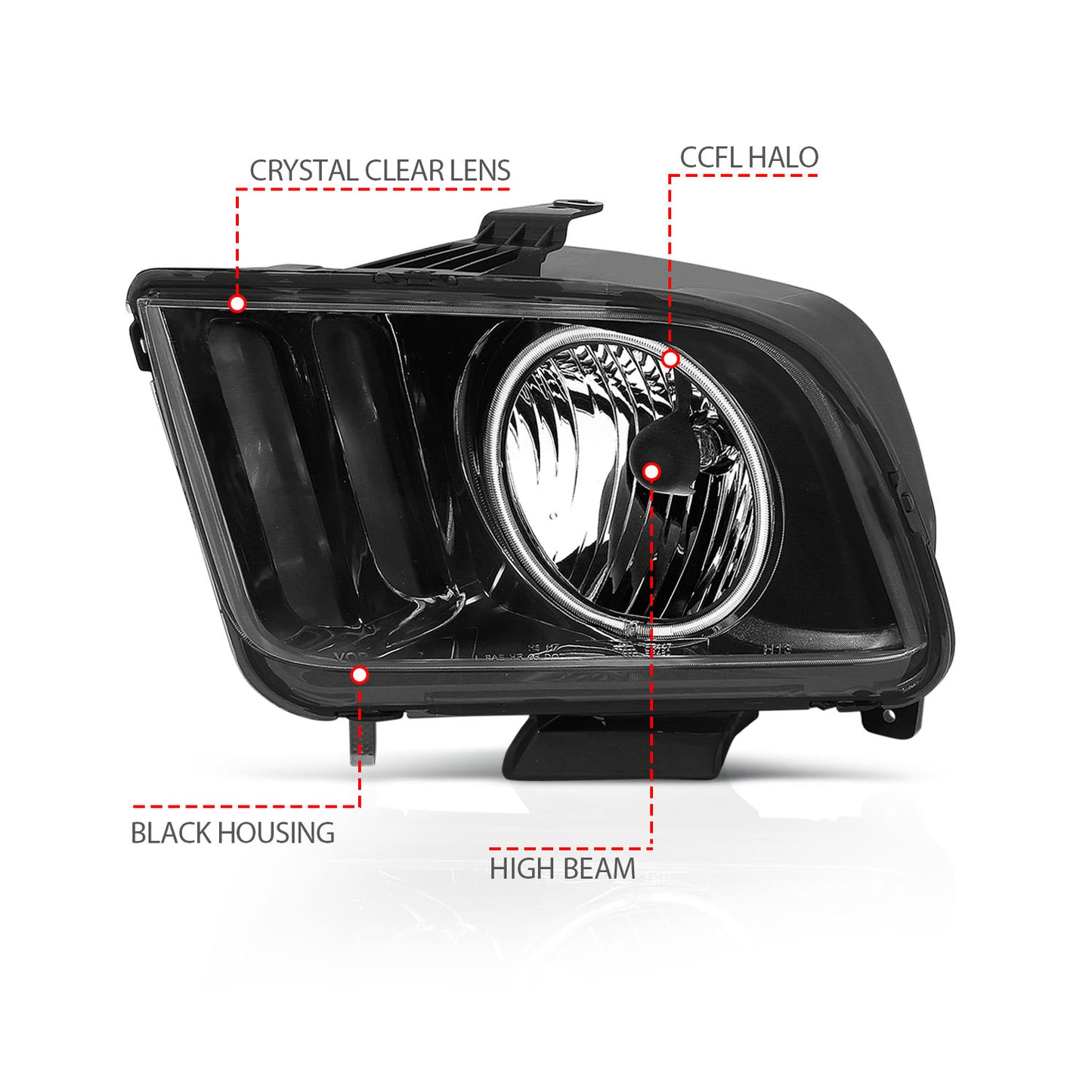 ANZO USA - Crystal Headlight Set W/Halo - 121033