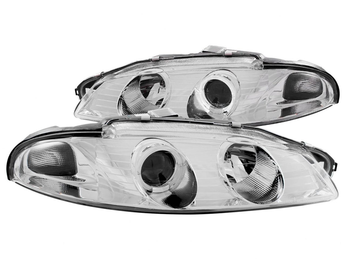 Anzo 1997-1999 Mitsubishi Eclipse Projector Headlights w/ Halo Chrome