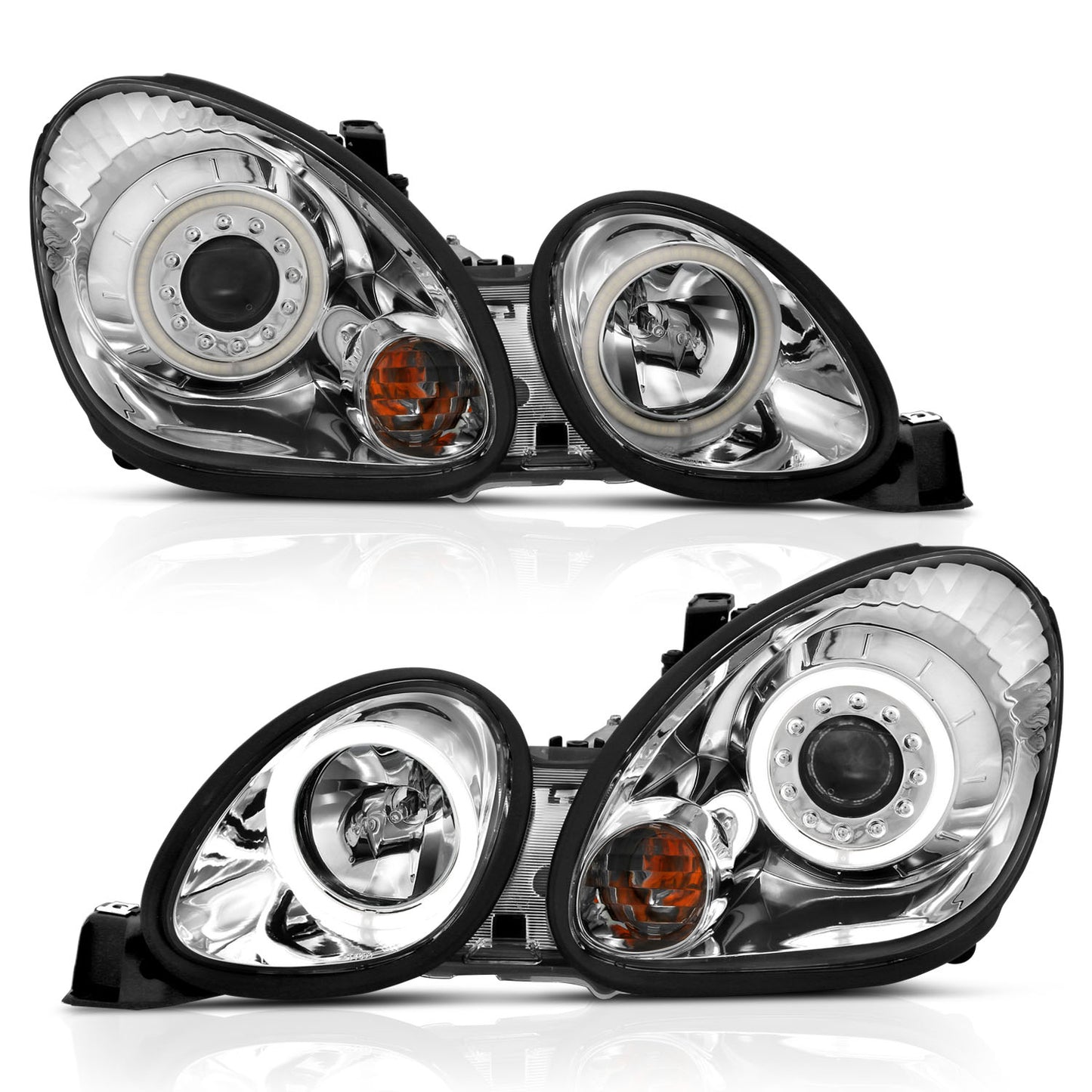 ANZO USA - Projector Headlight Set W/Halo - 121143