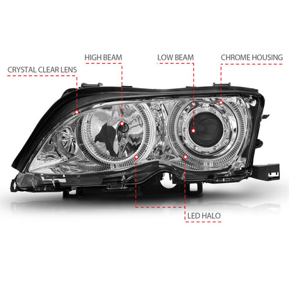 ANZO USA - Projector Headlight Set W/Halo - 121212
