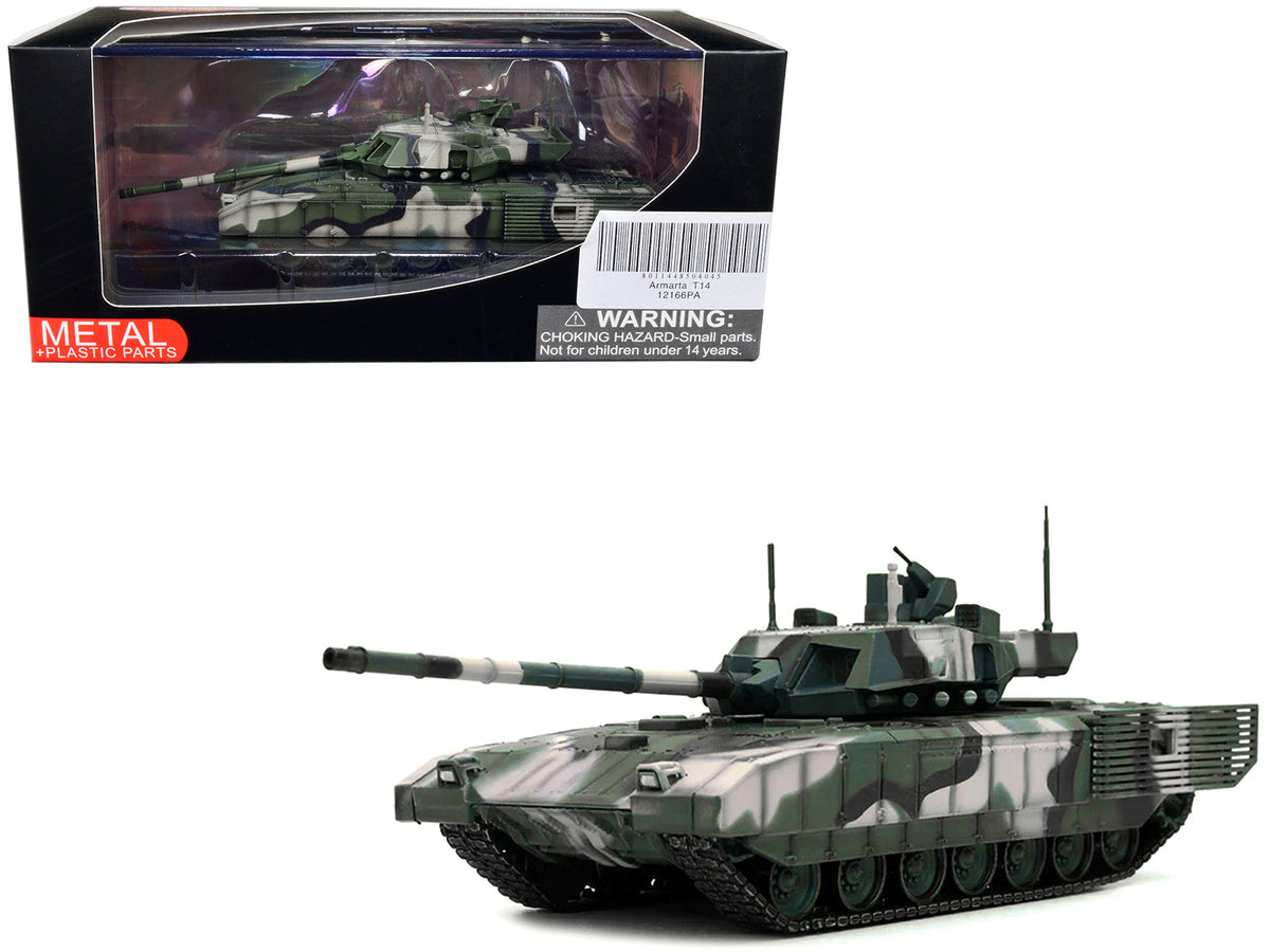Russian T14 Armata MBT (Main Battle Tank) Multi-Woodland Camouflage "Armor Premium" Series 1/72 Diecast Model by Panzerkampf  free shipping USA