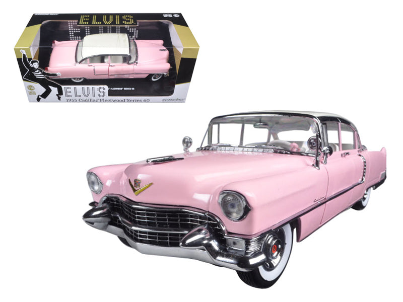 1955 Pink Cadillac Fleetwood Series 60 Special "Elvis Presley" 1/18 Diecast Model Car by Greenlight  free shipping USA