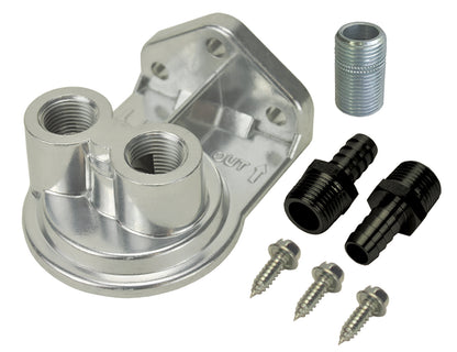 Single Ports Up 3/8" NPT Remote Filter Mount Kit With 3/4"-16 Filter Threads