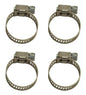 Stainless Steel Worm Gear 5/16" Band 4 Piece Hose Clamp Set