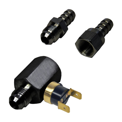 180°F In-Line Remote Cooler Fan Control Thermostat -6AN