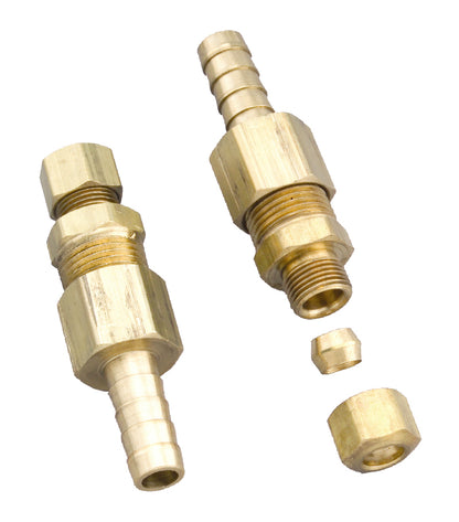 Universal 3/8" Transmission Cooler Line To 3/8" Hose Barb Compression Fitting