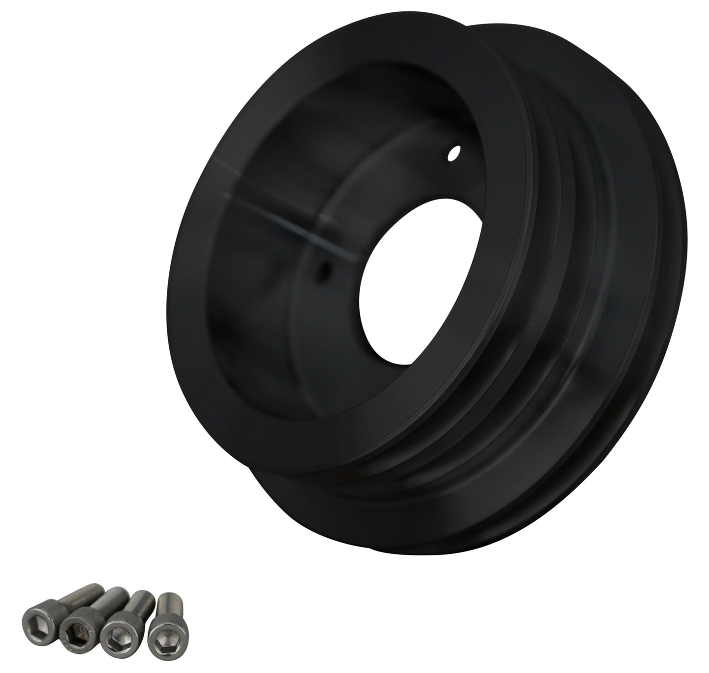 Pontiac V-Belt Crankshaft Pulley - Black (3V)