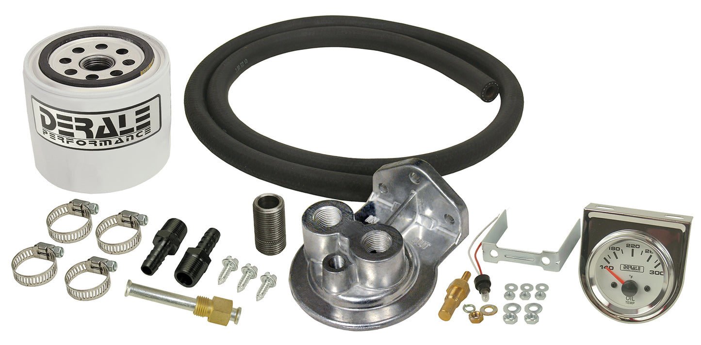 Single Mount 3/8" NPT Ports Up Remote Transmission Filter Kit Premium