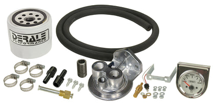 Single Mount 3/8" NPT Ports Up Remote Transmission Filter Kit Premium