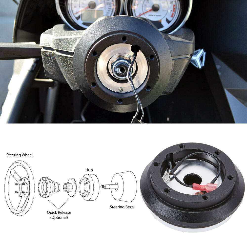 350mm Suede Steering Wheel + Short Hub Adapter for 83-04 Ford Mustang / 89-92 Ford Ranger