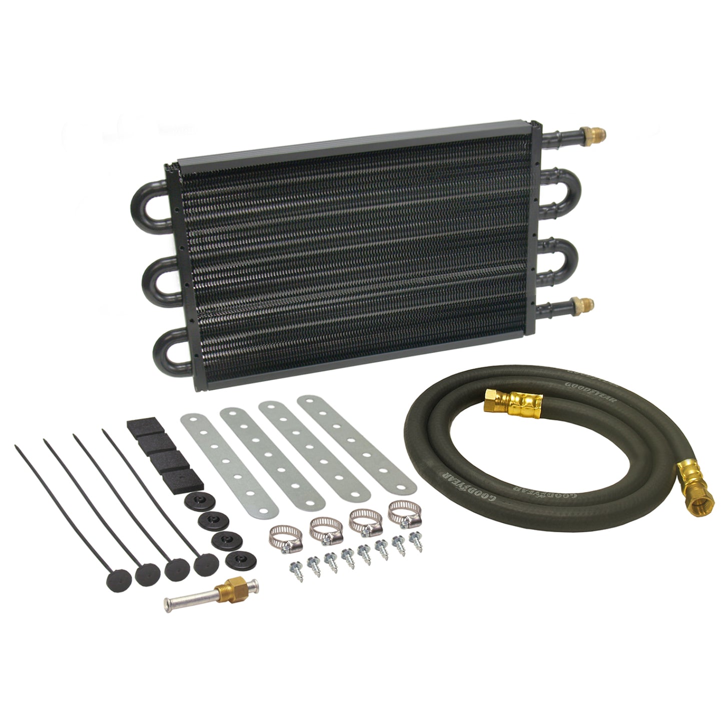 6 Pass 14" Series 7000 Copper/Aluminum Tube&Fin Transmission Cooler Kit -6AN